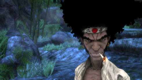 Say what you like about the game, but Afro Samurai has some nifty cell-shading. Rather than flat fills for shadows, the engine fills shadowed areas with western-style cross-hatching. Cool, huh?