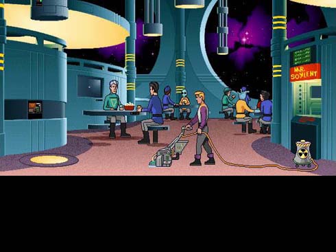 Even in Space Quest VI, Roger is shunted back into doing what he does best.