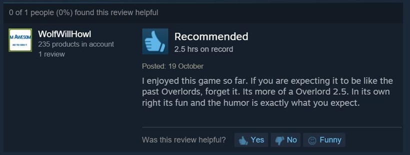 Overlord Steam reviews 7