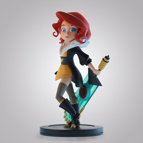 Transistor Red figurine 3