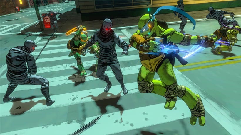 Leonardo slows time down in Teenage Mutant Ninja Turtles: Mutants in