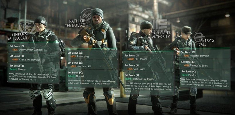 Division gear sets