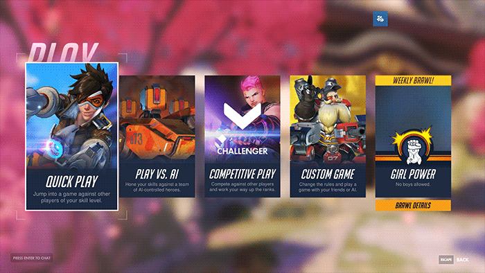 Overwatch competitive play mode