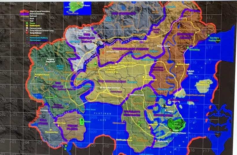 Red Dead 2 map