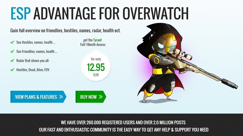 Blizzard pursuing legal action against Overwtch cheat creators