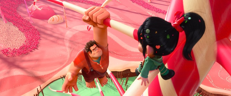 "WRECK-IT RALPH"   (L-R) RALPH and VANELLOPE VON SCHWEETZ in the video game world of Sugar Rush. ©2012 Disney. All Rights Reserved.
