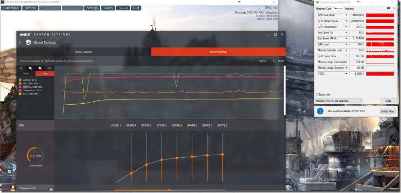 temperature and clockspeed throttling