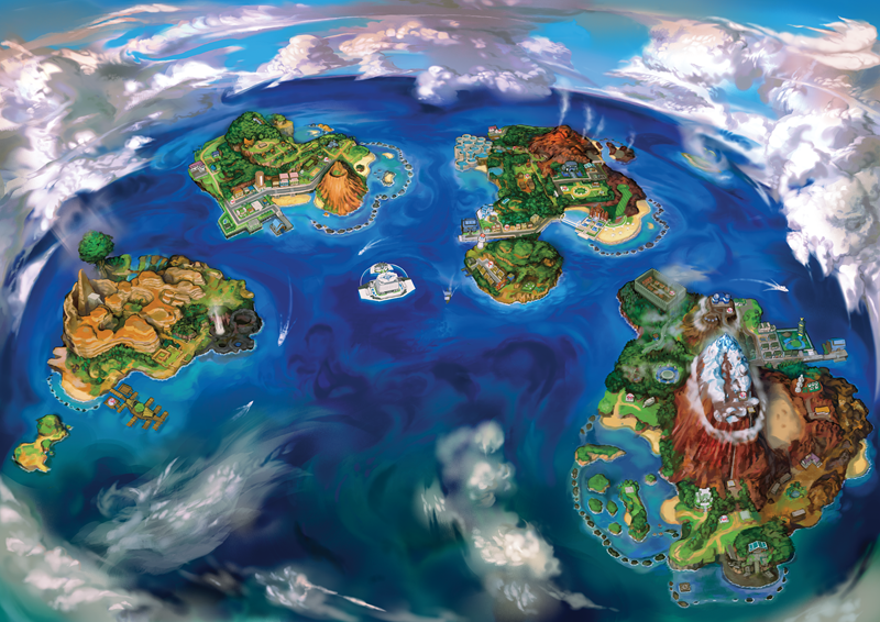 Alola Region Map Art