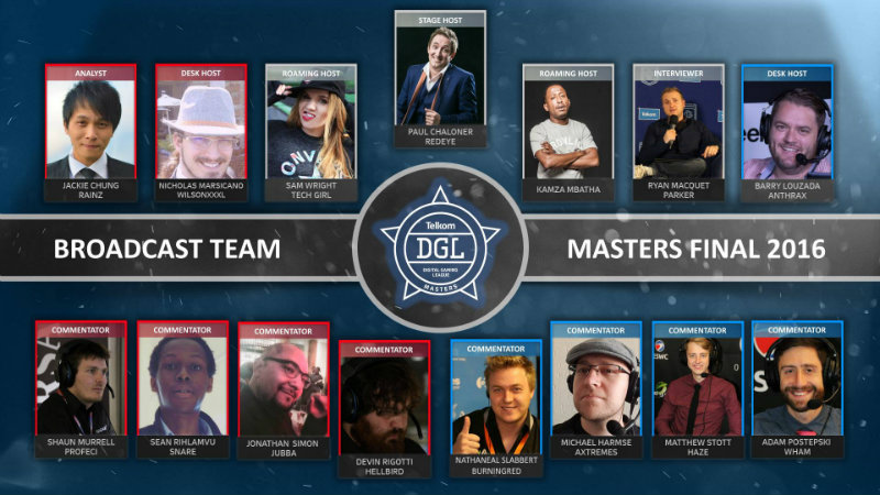DGL Masters broadcast team