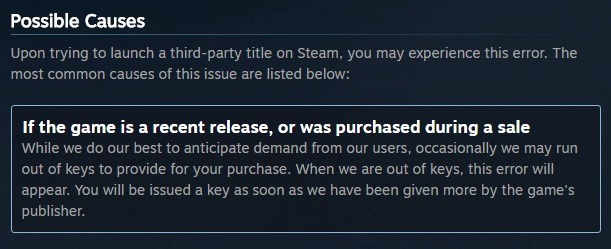 Steam runs out of Blacklist keys