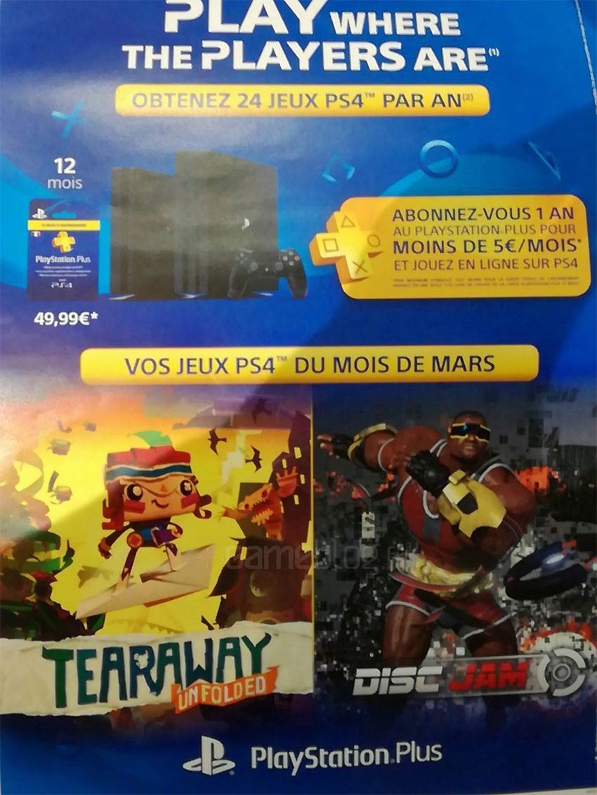 Leak Tearaway Unfolded and Disc Jam are (probably) your March PS Plus