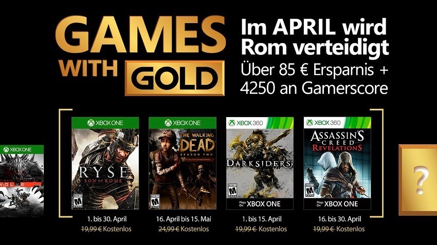 Games with Gold leaked for April