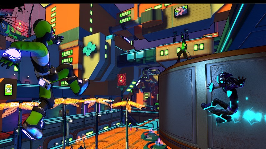 Hover Revolt of Gamers looks a lot like Jet Set Radio 2