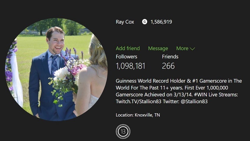 Marriage ends man's 11-year streak as Xbox gamerscore record holder