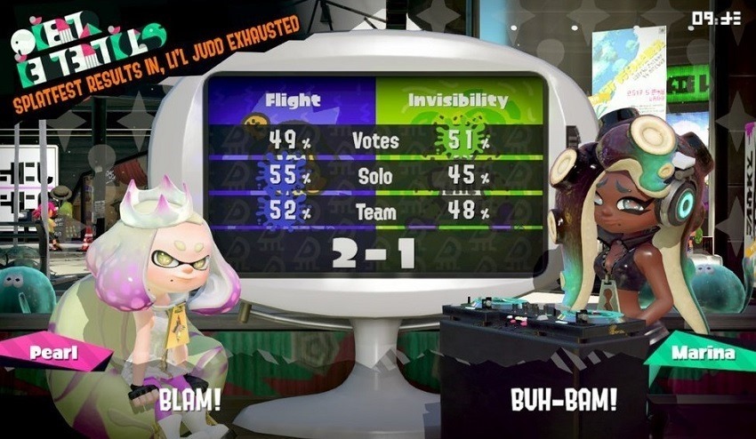 Invisibility loses to Flight in latest SplatFest