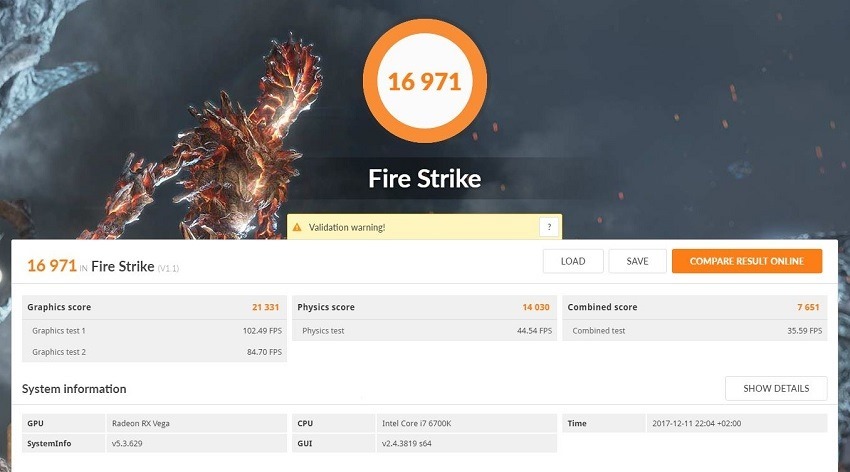 AMD Vega 56 - FireStrike