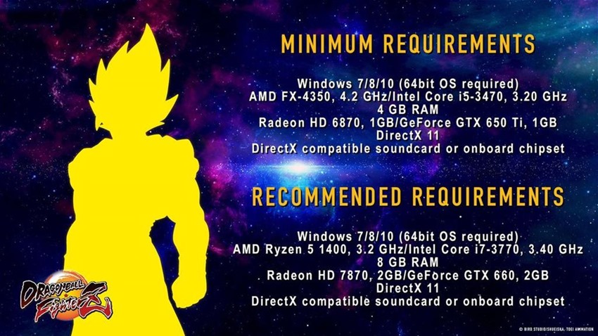 DBZ PC specs