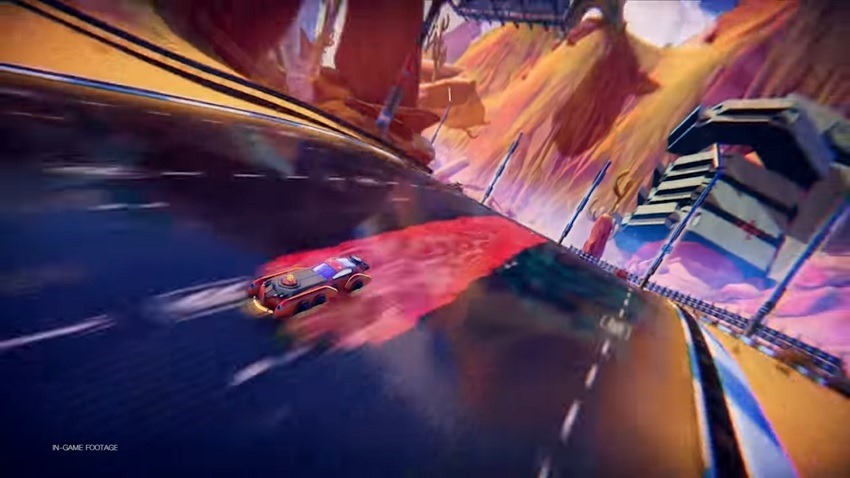 Trailblazers combines Splatoon's painting with Wipeouts speed