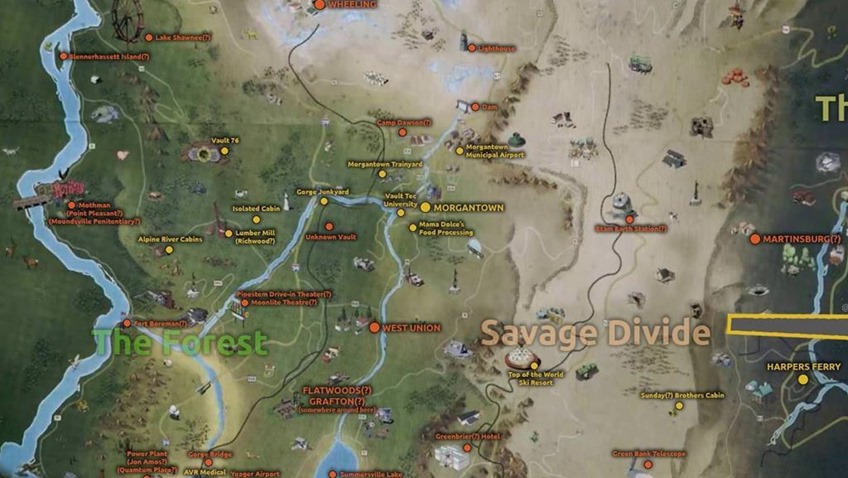 Fallout 76 map