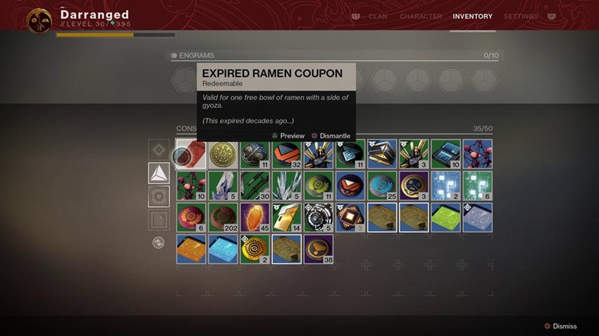 Destiny 2 fans are currently trying to figure out Cayde-6's Spicy Ramen