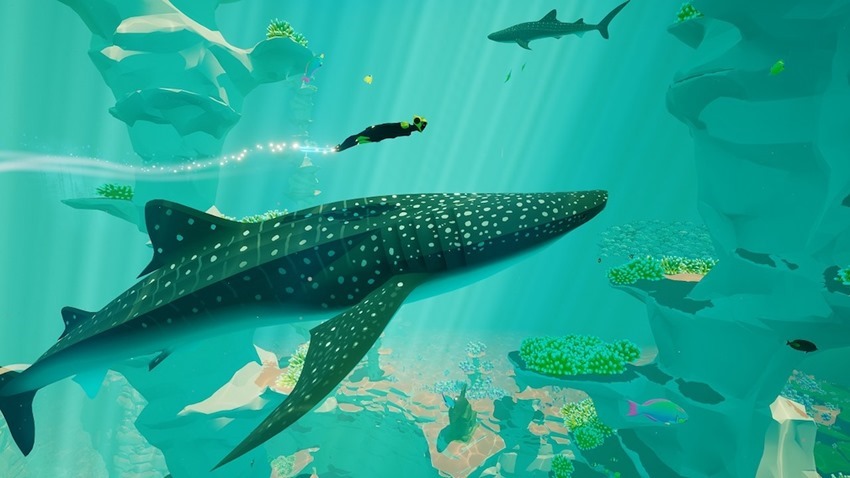 abzu-nintendo-switch-screenshot-whale-shark-coral-reef-diver