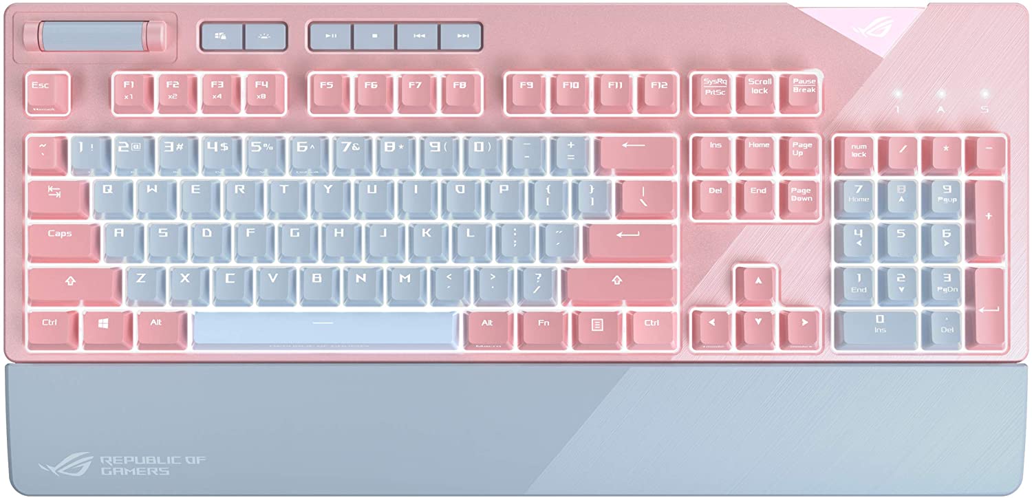 pink gaming mechanical keyboard