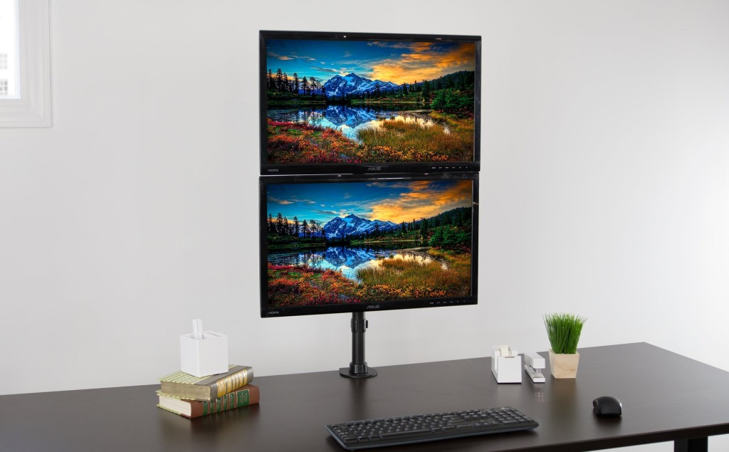 Vertical monitor mount