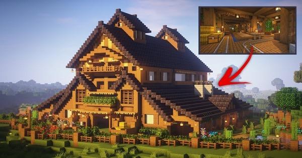 animal and horse barn in minecraft
