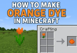 how to make orange dye in Minecraft