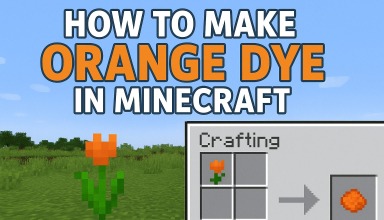 how to make orange dye in Minecraft