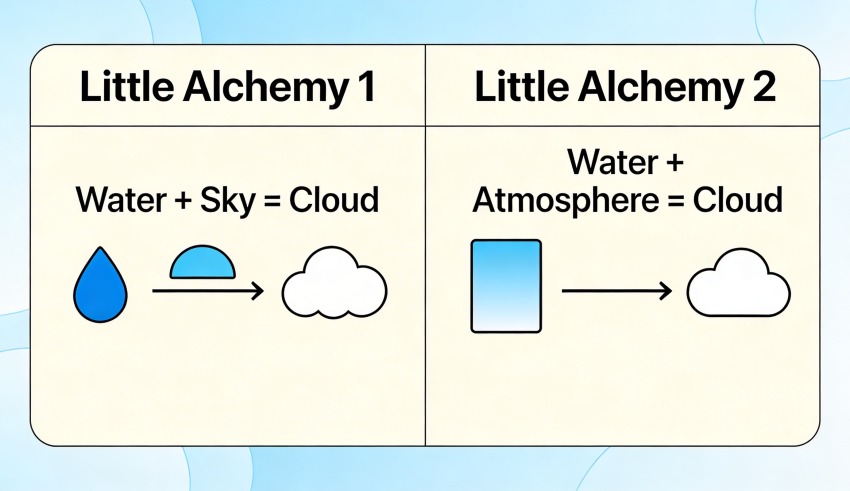how to make cloud in little alchemy 1 and 2