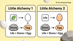 how to make egg in little alchemy 1 and 2