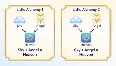 how to make heaven in little alchemy 1 and 2