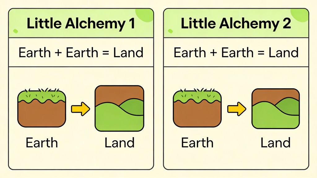 how to make land in little alchemy 1 and 2