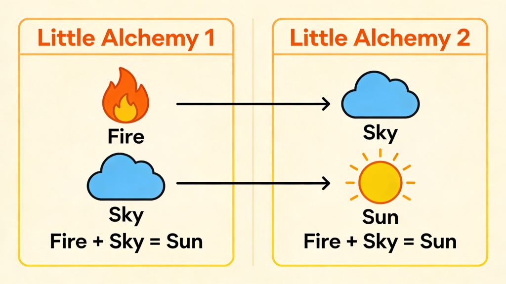 how to make sun in little alchemy 1 and 2