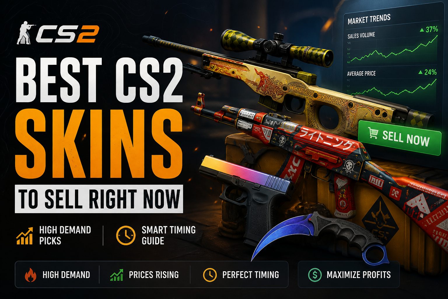 Best CS2 Skins to Sell Right Now (High Demand Picks & Smart Timing Guide)