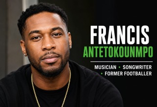 Portrait of Francis Antetokounmpo, Nigerian-Greek musician, former footballer, and the oldest brother of NBA star Giannis Antetokounmpo.