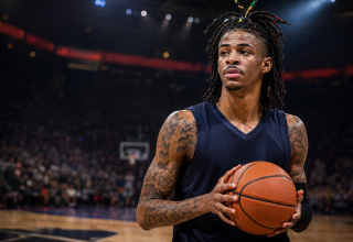 Ja Morant real name is Temetrius Jamel Morant, pictured holding a basketball in an arena