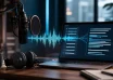 Speech to Text AI converting a creator's audio recording into a digital transcript