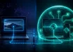 Browser VPN extension compared with full-device VPN protection on a laptop and smartphone