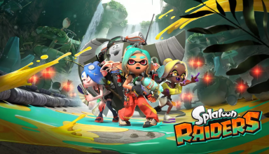Splatoon Raiders artwork showing characters in a jungle setting