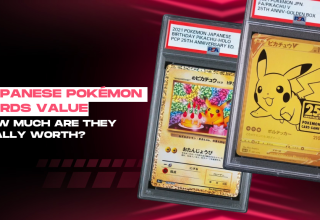 Japanese Pokémon card value guide with two graded Pikachu cards
