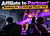 Illustration of a Twitch streamer progressing from Affiliate to Partner with rising viewer counts